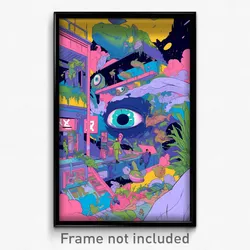 Art Poster - Rare Comic Book Store (Psychedelic Trippy Weird Cartoon Print)