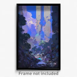 Art Poster - Gray Promontory (Psychedelic Trippy Weird 11x17 Print)