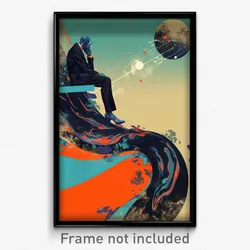 Movie Art Poster - Man Feeling Hate Wearing Blue High Heels (Retro Film Print)