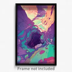 Art Poster - Colossal Pit (Psychedelic Trippy Weird 11x17 Print)
