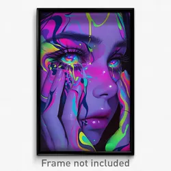 Art Poster - Impeccable Face (Psychedelic Trippy Weird 11x17 Print)