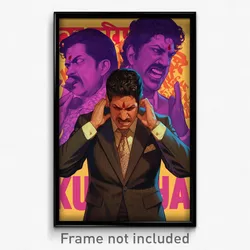Bollywood Movie Poster - Man Feeling Angry, Smooth Pinching Sleeves (Art Print)