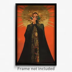 German Movie Poster - Woman Feeling Sympathy, Cluttered Vampire Costume (Print)