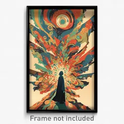 Movie Art Poster - Woman Feeling Dazed, Wonderful Brown Capelet (Film Print)