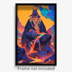 Art Poster - Electric Scriptorium (Psychedelic Trippy Weird 11x17 Cartoon Print)