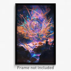 Movie Art Poster - Vibrating Coral Reef (Psychedelic Retro Weird Film Print)