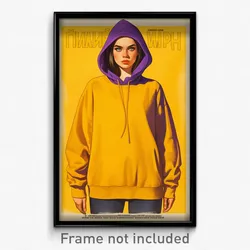Russian Movie Poster - Woman Feeling Mixed Up, Original Purple Hoodie (Print)