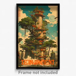 Vietnamese Movie Poster - Imaginative Tower (Vietnam Retro Film Art Print)