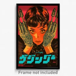 Hebrew Movie Poster - Girl Feeling Attraction, Extra Large Aqua Gloves (Print)