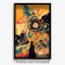 French Movie Poster - Made Up Pizza Shop (France Retro Film Art Print)