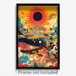 Brazilian Movie Poster - Red Zoo (Brazil Psychedelic Art Retro Film Print)