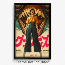 Japanese Movie Poster - Woman Feeling Joviality, Warlike Front Tie Top (Print)