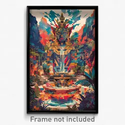 Thai Movie Poster - Authentic Fountain (Thailand Retro Film Art Print)