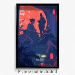 Movie Art Poster - Stylish Inn (Psychedelic Trippy Retro Cartoon Film Print)