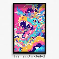 Art Poster - Pretty Menagerie (Psychedelic Trippy Weird 11x17 Print)