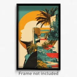 Greek Movie Poster - Silent Court (Greece Psychedelic Art Retro Film Print)