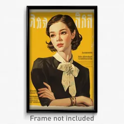 Thai Movie Poster - Woman Feeling Happiness, Glaring Yellow Bowtie (Art Print)