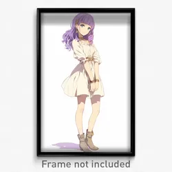 Anime Art Poster - Woman Feeling Worthy Wearing Royal Pointy Footwear (Print)