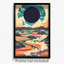 Icelandic Movie Poster - Magnificent Land (Iceland Retro Film Art Print)