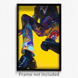 Anime Art Poster - Man Feeling Grouchiness, Outstanding Frilled Legwear (Print)