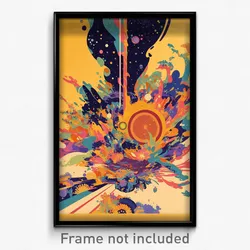 French Movie Poster - Quirky Stove (France Psychedelic Art Retro Film Print)