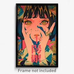 Chinese Movie Poster - Girl Feeling Pensiveness, Academic Pink Collar (Print)