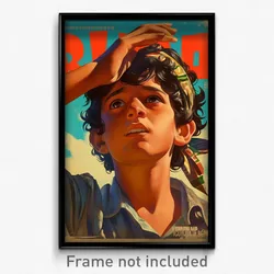Brazilian Movie Poster - Boy Feeling Relieved, Old Fashioned Bandana (Art Print)