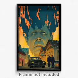 German Movie Poster - Grimy Street (Germany Psychedelic Art Retro Film Print)