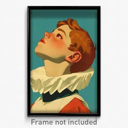 Spanish Movie Poster - Boy Feeling Insecurity, Loud White Collar (Art Print)