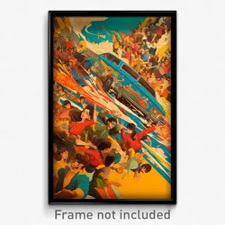 Bollywood Movie Poster - Authentic Route (India Retro Hindi Film Art Print)