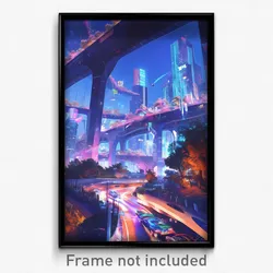 Art Poster - Fabulous Highway (Psychedelic Trippy Weird 11x17 Print)