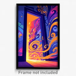 Art Poster - Swirly Door (Psychedelic Trippy Weird 11x17 Print)