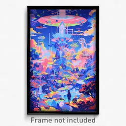 Art Poster - Humble Tile (Psychedelic Trippy Weird 11x17 Print)