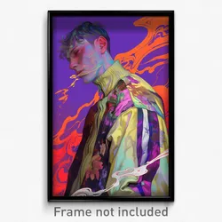 Art Poster - Man Feeling Fury Wearing Outgoing Track Jacket (Print)