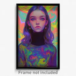Art Poster - Colorful New Year Day (Psychedelic Trippy Weird 11x17 Print)