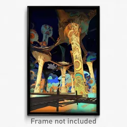 Art Poster - Buzzing Dock (Psychedelic Trippy Weird 11x17 Print)