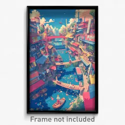 Art Poster - Adorable Canal (Psychedelic Trippy Weird 11x17 Print)