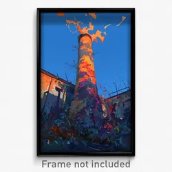 Art Poster - Flawless Chimney (Psychedelic Trippy Weird 11x17 Print)