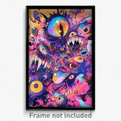 Art Poster - Unkempt Copse (Psychedelic Trippy Weird 11x17 Print)