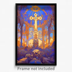 Art Poster - Unusual Ossuary (Psychedelic Trippy Weird 11x17 Print)