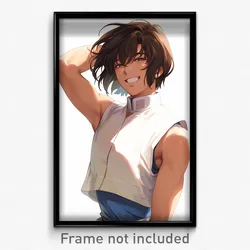 Anime Art Poster - Boy Feeling Pleased Wearing Noisy White Vest (Print)