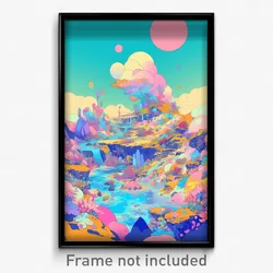 Art Poster - Flowery County (Psychedelic Trippy Weird 11x17 Print)