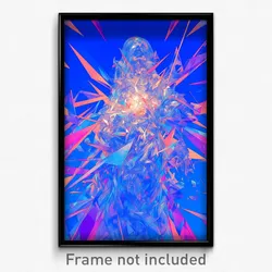 Art Poster - Digital Wire Frame Aurora (Psychedelic Trippy Weird 11x17 Print)
