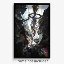 Art Poster - Complex Wire Frame Independence Day (Psychedelic Trippy Print)