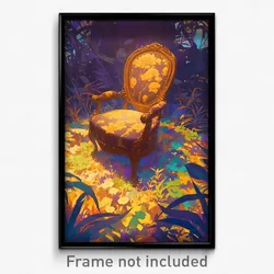 Art Poster - Natural Chair (Psychedelic Trippy Weird 11x17 Print)