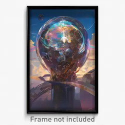 Art Poster - Metallic Dome (Psychedelic Trippy Weird 11x17 Print)