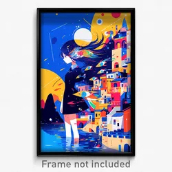 Art Poster - Flat Quay (Psychedelic Trippy Weird 11x17 Print)