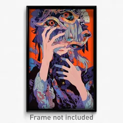 Anime Art Poster - Boy Feeling Insecurity Wearing Ragged Maid Headdress (Print)