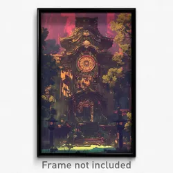Art Poster - Rusty Shrine (Psychedelic Trippy Weird 11x17 Print)
