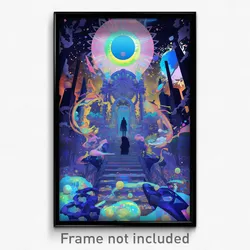 Art Poster - Flying Throne Room (Psychedelic Trippy Weird 11x17 Print)